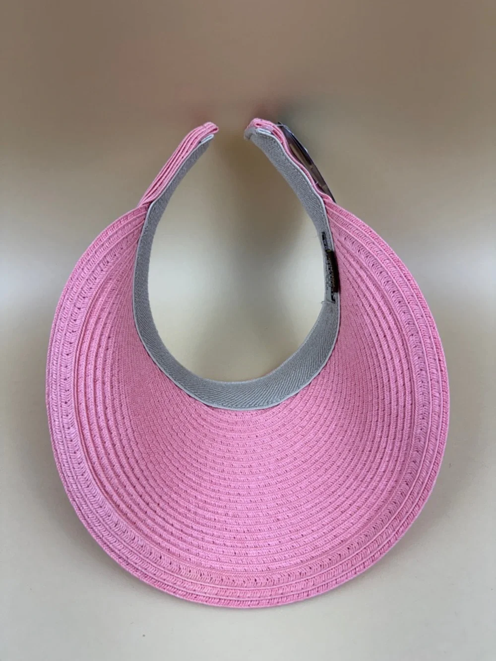 NWT Sun 'N' Sand Women's Pink Straw Sun Visor UPF 50+ Protection Beach Golf Hat - Picture 2 of 6